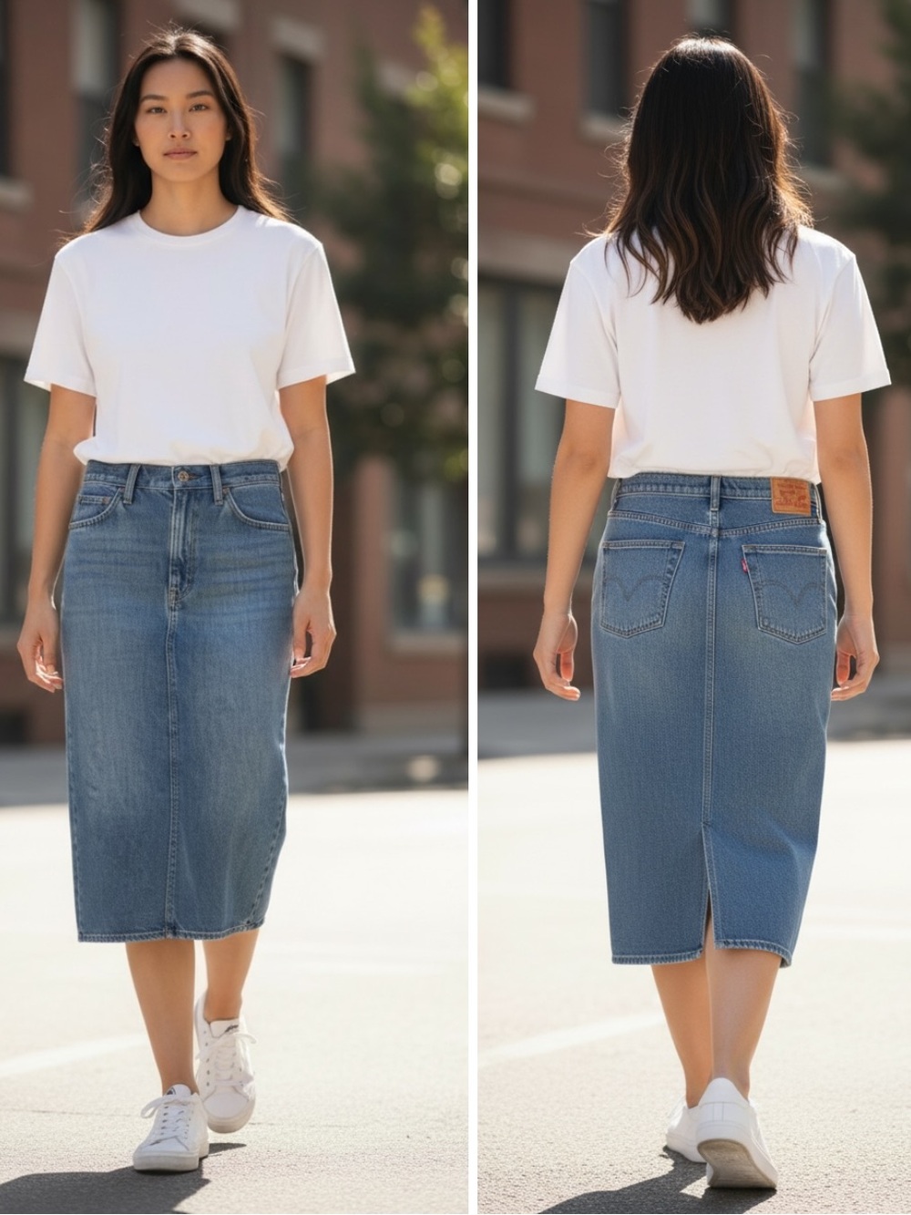 NWT Levi's Classic Blue Denim Skirt